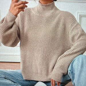 Cozy Beige Turtleneck Sweater